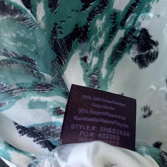 Hale Bob Size Large Burnout Satin Sheer Silk Leopard Print Bead Top Mobwife Glam - Picture 8 of 12